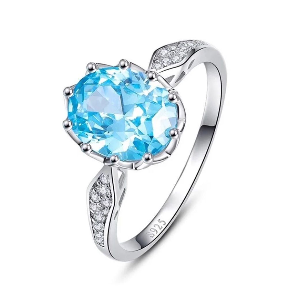 Swiss Blue Topaz Ring